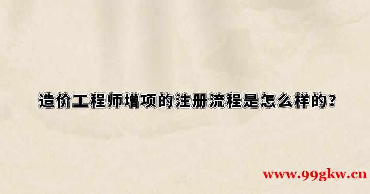 造价工程师增项的注册流程是怎么样的？